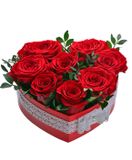 Box červených ruží