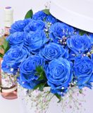 Flower box modrých ruží detail 2