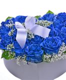 Kvetinový box modrých ruží